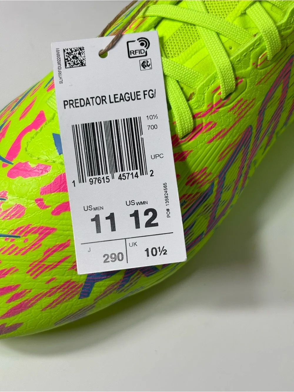 Adidas Predator League FG bright neon Soccer Cleats Men’s Football Boots JH6471